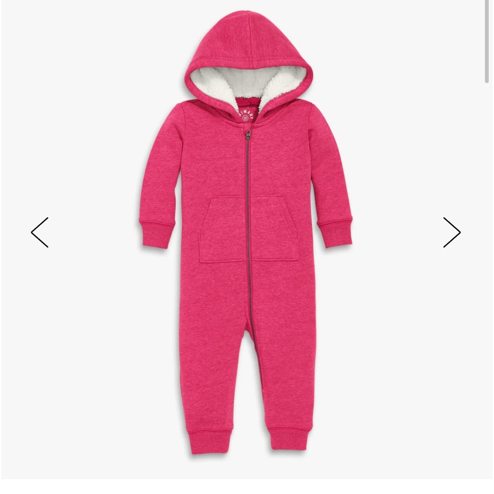 Primary Baby Rose Sherpa Lines full zip 18-24months
